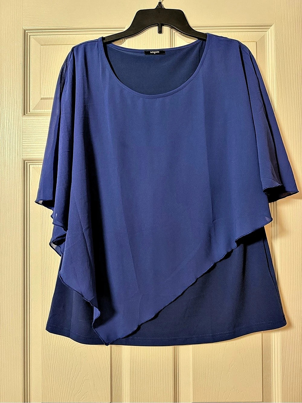 Lotusmile Layered Tunic in Blue Size XL Like New